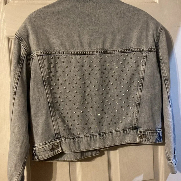 Nocturne Studded acid wash Denim Jacket size small-medium - Picture 10 of 11